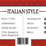 Italian style sleeve achterkant