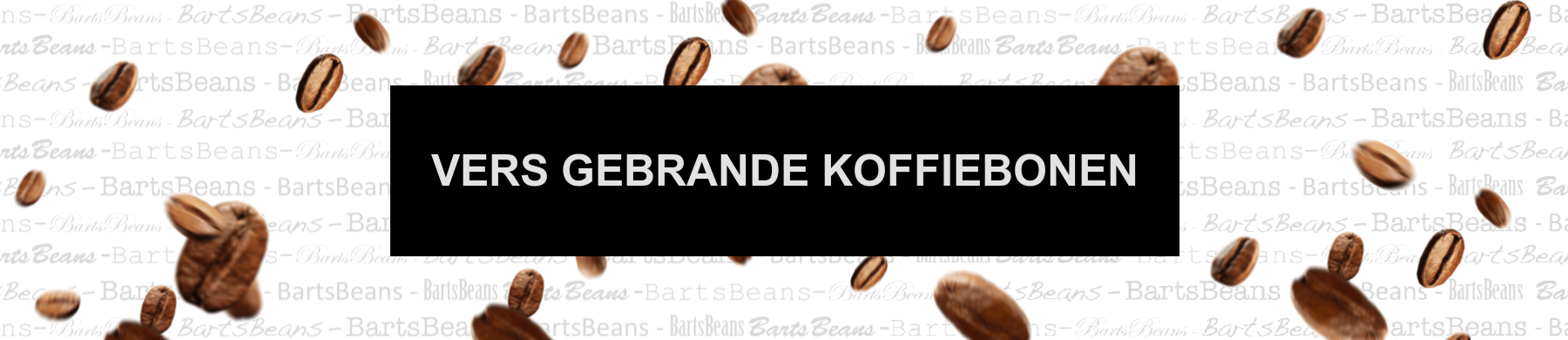 Vers gebrande koffiebonen banner